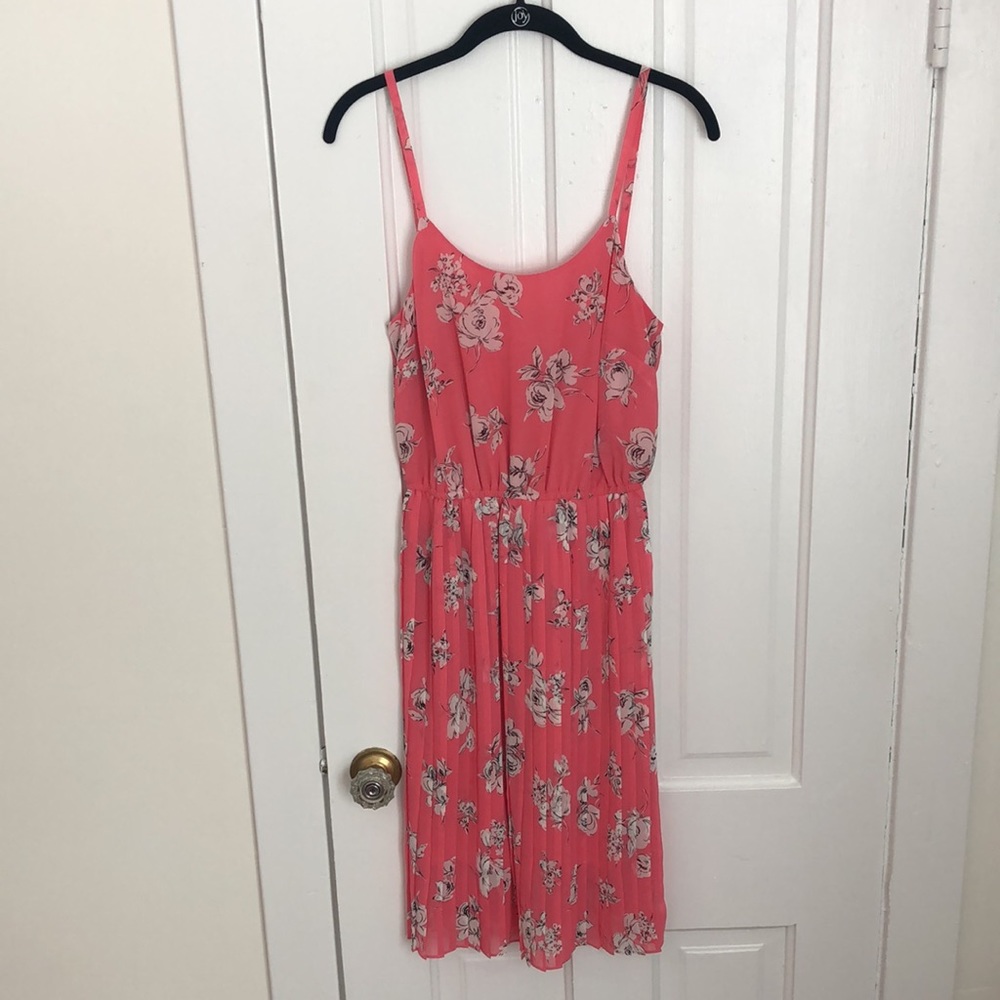 Pleated midi dress